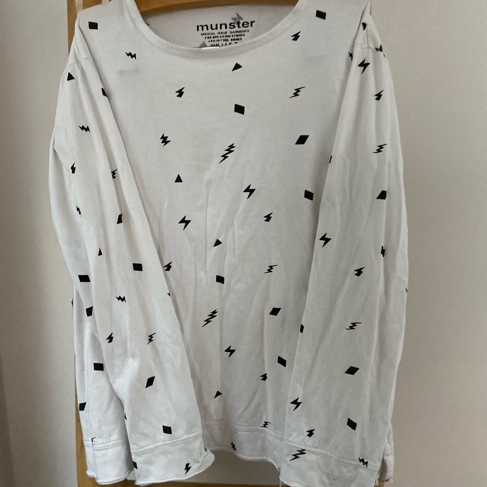 White with small black triangle prints from Munster Kids